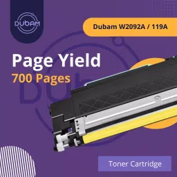Dubam 119A / W2090A, W2091A, W2092A, W2093A Yellow Toner Cartridge for Use in HP Color Laser 150a 150nw, MFP 178nw, MFP 179fnw Printer image 2