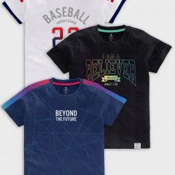 Codez Kids Multicolor Printed T-Shirt (Pack Of 3)-picture-11
