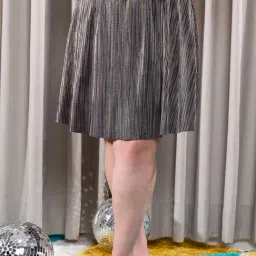 KASSUALLY Navy Solid Mini Skirt-picture-37