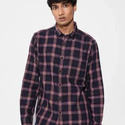 Sf Jeans By Pantaloons Indigo Relaxed Fit Checks Shirt-picture-30