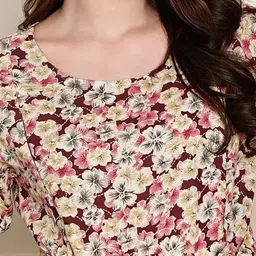 COLOR STUDIO Floral Print Bell Sleeve Georgette Maternity Maxi Dress image 2