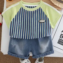 POP STREET KIDS Boys Printed T-shirt with Shorts-picture-32