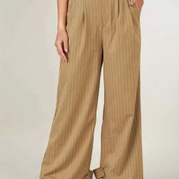 People by Pantaloons Khaki Striped Pant-picture-24
