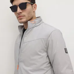 The Roadster Lifestyle Co. Mock Collar Padded Bomber Jacket-image-73