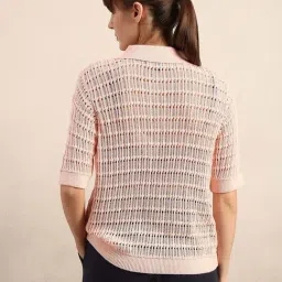 Vero Moda Chintz Rose Regular Fit Textured Polo Top image 2