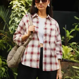 Pinacolada White Cotton Regular Fit Checked Shirt-picture-18