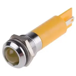 RS PRO Yellow Panel Mount Indicator 230V AC, Mounting Hole Size 12 mm, IP Rating IP67, Model No 207292-picture-48