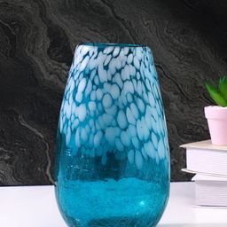 Myntra Elegant Homes Blue & White Speckled Glass FlowerVases-picture-39