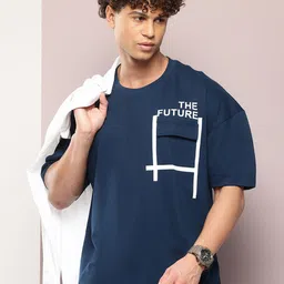 Kook N Keech Men Printed Pure Cotton Oversized T-shirt-picture-33
