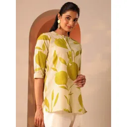 Libas Off White Straight Fit Printed Kurti image 3