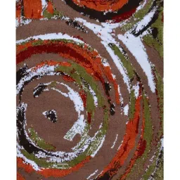 Presto Green & Brown Polyester Carpet image 2