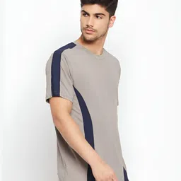 PERFKT-U Men Typography 2 Printed Drop-Shoulder Sleeves Cut Outs T-shirt image 2