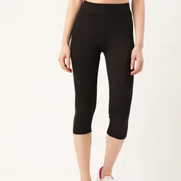 Sweet Dreams Women Black Solid 3/4Th Tights-picture-34