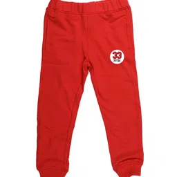 Wear Your Mind Kids Red Solid Straight Fit Joggers-picture-10