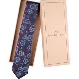 The Tie Hub Men Printed Silk Skinny Tie-picture-15