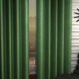 BELLA TRUE Green 2 Pieces Black Out Door Curtains-picture-6