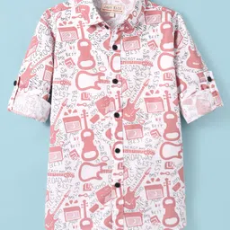JASH KIDS Cotton Knit Full Sleeves Shirt with Text Print - Pink-picture-27