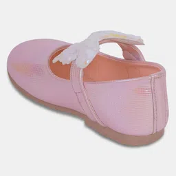 Mine Sole Sequins Embellished & Butterfly Applique Detailed With Velcro Closure Mary Jane Ballerinas - Colour image 3