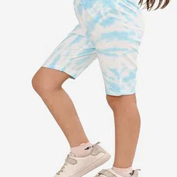 Bonkids Cotton Woven Tie Dye Shorts - Blue image 4
