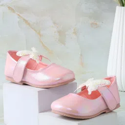 Mine Sole Sequins Embellished & Butterfly Applique Detailed With Velcro Closure Mary Jane Ballerinas - Colour image 5