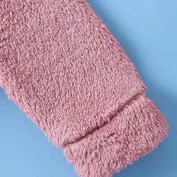 Mark & Mia Full Sleeves Solid Fur Winter Jacket - Pink image 5