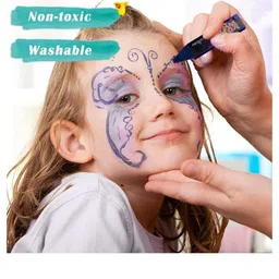 Sanjary Body Paint Crayons Body Painting Face Paint Kit Halloween Makeup Kit Non Toxic Face & Washable Face Paint set of 12 color design may vary image 5