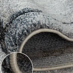 OBSESSIONS Machine Made Abstract Bedside Runner - Blue (2.5 x 5 Feet) image 4