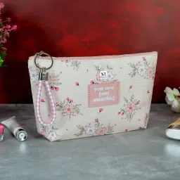 NFI Essentials Pink Stylish Makeup Pouch for Women image 2