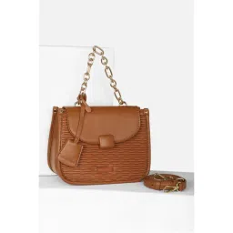Van Heusen Women Casual Brown Textured Handbag-image-100