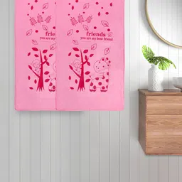 FABINALIV Unisex Kids Pink 2 Pieces Printed Cotton 300 GSM Bath Towels-image-74