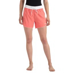 Speedo Women's 4 Way Comfort Stretch Leisure Watershorts With Side Pockets - Coral Sands & White-image-44