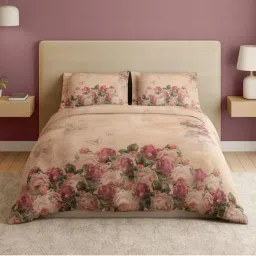 SPACES Ode To Beloved Mother Of Pearl 180 TC Cotton Soft Bedsheet with 2 Pillow Covers-image-60