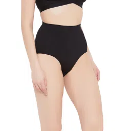 Secrets By ZeroKaata Women Solid High-waist Seamless Tummy Tucker Shapewear - Black image 3