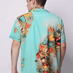 YELLOW TREE Floral Printed Spread Collar Relaxed Shirt image 4
