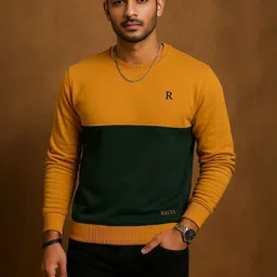 Raves Men Colourblocked Sweatshirt image 5
