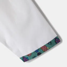 Nauti Nati Boys Floral Printed Regular Cotton Kurti With Pyjamas image 3