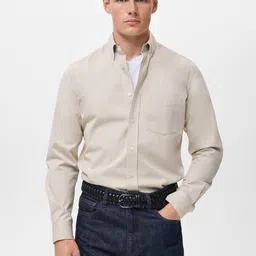 MANGO MAN Twill Cotton Casual Shirt-picture-21