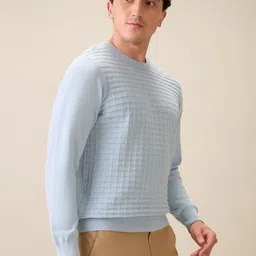 ColorPlus Pure Cotton Self-Design Pullover Sweater image 3