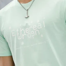 WROGN Men Typography Printed Round Neck Pure Cotton T-shirt image 2