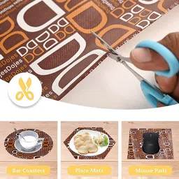 Kuber Industries Brown Printed Water Resistant Shelf Liner Organisers image 4