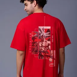 BDSQUARE Goku Printed Oversized Pure Cotton Drop-Shoulder Sleeves T-shirt image 3