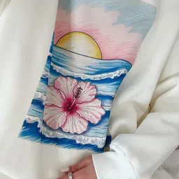 StyleCast x Revolte Floral Printed Round Neck Pullover Sweatshirt image 3