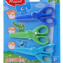 Maped Scissors Blister Pack of 3 - Blue image 1