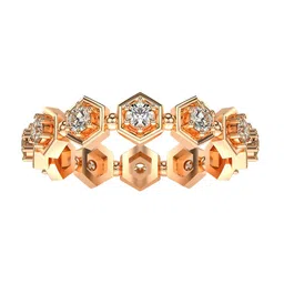 VALANOVA Women Hallmarked 14KT Rose Gold Certified Lab Grown Diamond Ring 0.54cts-picture-32