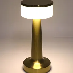 DeoDap Gold-Toned & White Abstract Shaped Touch Control Table Lamp image 4