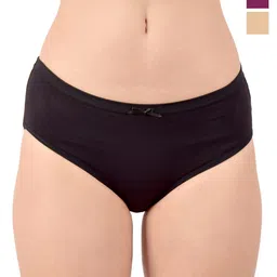 Valles365 by S.C. Pack Of 3 Mid-Rise Cotton Bikini Briefs BIKCMBGBLWIN-XL image 1