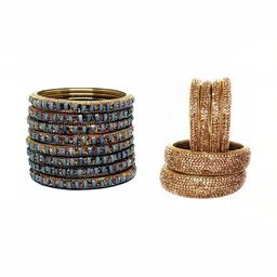 SAND Multi Glass Artificial Stones & Beads Bangle-picture-48