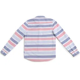 Jack & Jones Junior Full Sleeves Striped Slim Fit Shirt - White image 2