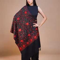 SWI Stylish Women Embroidered Wool Stole image 5