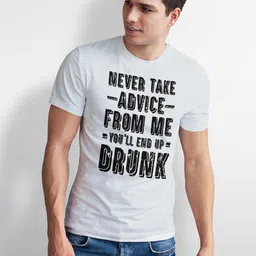 Seekbuylove Men Typography Printed Bio Finish T-shirt image 2